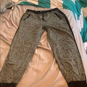black and grey joggers